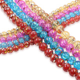 Crackle beads with gold lines in size 6mm and 8mm