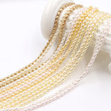 glass rice pearl beads in 3X4mm
