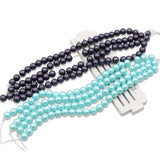 glass matte pearl beads in 7 inches