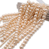 glass matte pearl beads in 7 inches