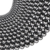 high quality crystal glass pearl beads in dark grey color