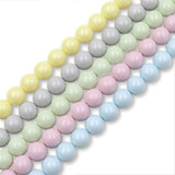 high quality crystal glass pearl beads in pastel colors