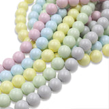 high quality crystal glass pearl beads in pastel colors