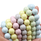 high quality crystal glass pearl beads in pastel colors