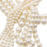 high quality crystal glass pearl beads in pearlescent white color