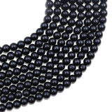 glass matte pearl beads in black color