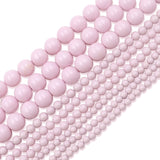 high quality crystal glass pearl beads in pastel rose color