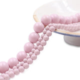 high quality crystal glass pearl beads in pastel rose color
