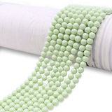 high quality crystal glass pearl beads in pastel green color