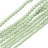 high quality crystal glass pearl beads in pastel green color