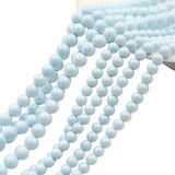 high quality crystal glass pearl beads in pastel blue color