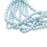 high quality crystal glass pearl beads in pastel blue color
