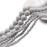 high quality crystal glass pearl beads in pastel grey color