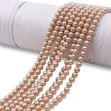 high quality crystal glass pearl beads in powder almond color