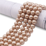 high quality crystal glass pearl beads in powder almond color