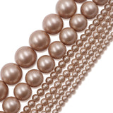high quality crystal glass pearl beads in powder almond color