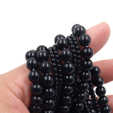 high quality crystal glass pearl beads in full black color