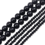 high quality crystal glass pearl beads in full black color