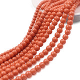 non trace beads in salmon color
