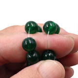 non trace beads in green jade effect