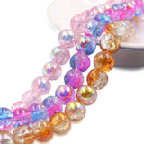 Crackle beads with AB in size 8mm