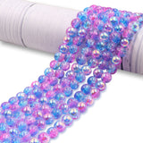 Crackle beads with AB in size 8mm