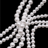 high quality crystal glass pearl beads in full white color
