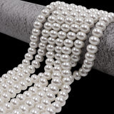 glass rondelle pearl beads in 6x8mm