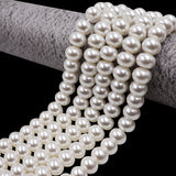 glass rondelle pearl beads in 8x10mm