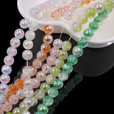 Crackle beads with AB in size 6mm
