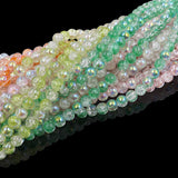 Crackle beads with AB in size 6mm