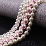 Glass pearl beads in oval shape