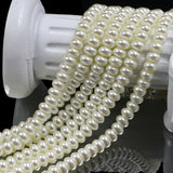 glass rondelle pearl beads in 4x6mm