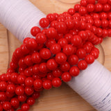 non trace beads in red color