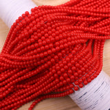 non trace beads in red color