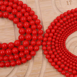 non trace beads in red color