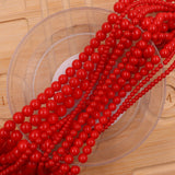 non trace beads in red color