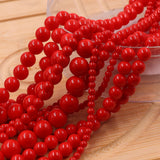 non trace beads in red color
