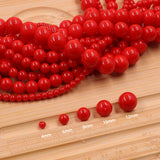 non trace beads in red color
