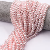 glass rondelle pearl beads roseline in 4x6mm