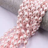 glass tear drop pearl beads rosaline in 8x12mm