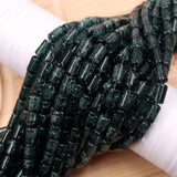 Crackle beads in column shape 6x10mm