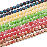 Floral glass beads