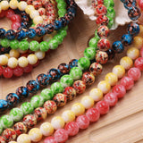 Floral glass beads