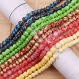 Floral glass beads