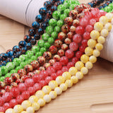 Floral glass beads
