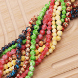 Floral glass beads