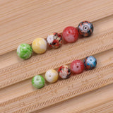 Floral glass beads