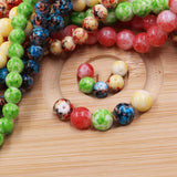 Floral glass beads