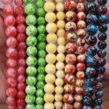 Floral glass beads